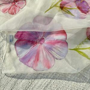 Hand painted organza dupatta